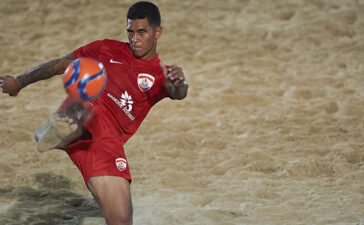 Dubai, United Arab Emirates  -  November, 06  Samsung Beach Soccer Intercontinental Cup Dubai 2015 at Dubai International Marine Club on November 06, 2021 in Dubai, United Arab Emirates. (Photo by Lea Weil)