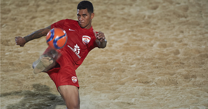 Dubai, United Arab Emirates  -  November, 06  Samsung Beach Soccer Intercontinental Cup Dubai 2015 at Dubai International Marine Club on November 06, 2021 in Dubai, United Arab Emirates. (Photo by Lea Weil)
